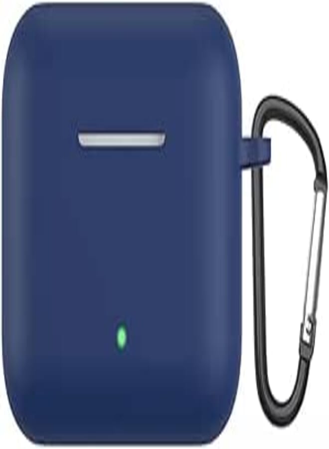 Silicone Case Compatible with Honor Choice X2 / Honor Earbuds X2 Earbuds, Soft Silicone Protective Case Cover, Shockproof Sleeve with Carabiner hook - Blue